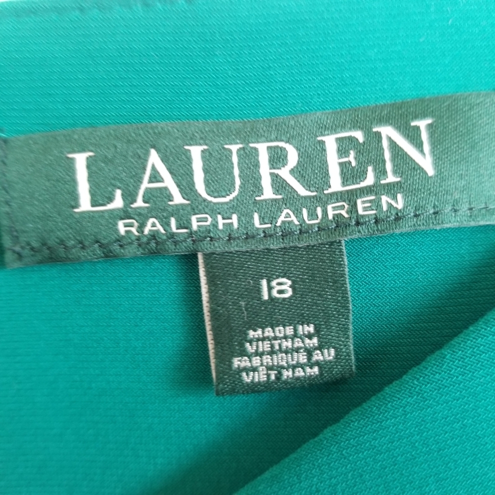 Lauren Ralph Lauren Sleeveless Drape Dress Size 18 - Picture 6 of 7